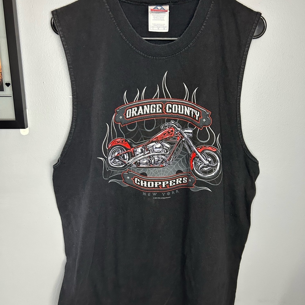 Orange County Choppers New York Black Cutoff Large T Shirt